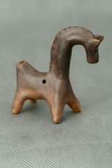 Ceramics, ceramic product made by hands, frog, turtle, owl, horse, whistle.
