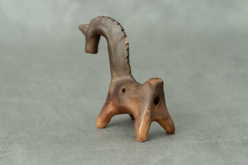 Ceramics, ceramic product made by hands, frog, turtle, owl, horse, whistle.
