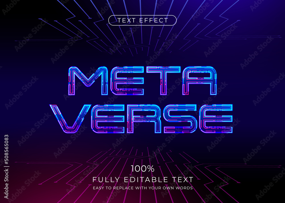 Aufkleber futuristic technology text effect. editable font style