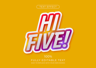 Colorful cartoon text effect . Editable font style