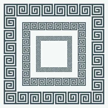 Greek of frame, corner and border, roman ornament quality vector illustration cut 