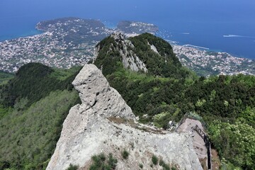 Fototapeta na wymiar Serrara Fontana - Panorama dalla vetta del Monte Epomeo