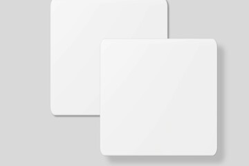 Blank square business card for mockup. 3D Render.
