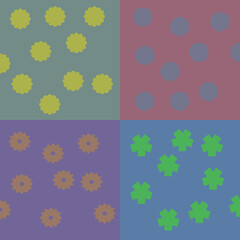 geometric shape form a pattern on pastel background