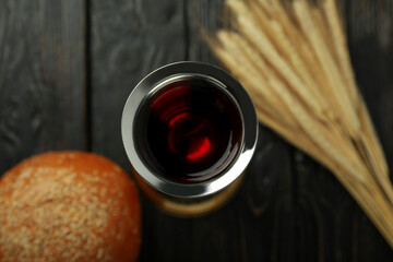 Concept or composition of Eucharist, top view