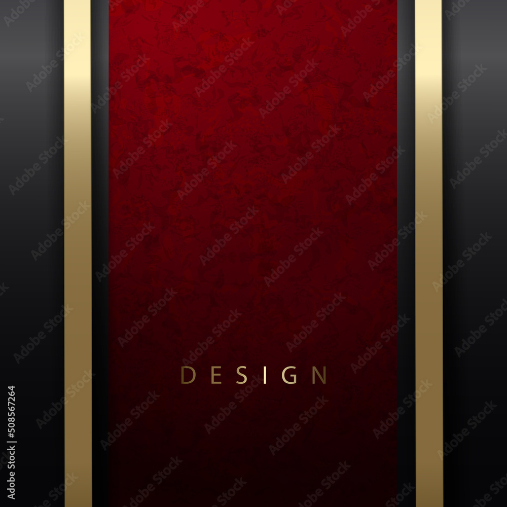 Canvas Prints illustration with a vertical frame on a red textural background with a border