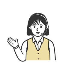 案内するコールセンターのオペレーター1