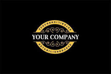 ARCHITECTURAL LOGO DESIGN CONCEPT IN VINTAGE STYLE