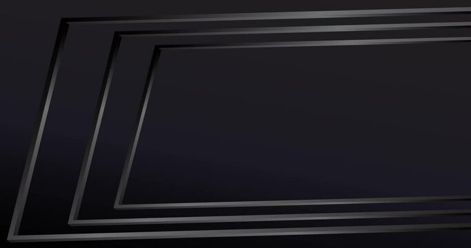 Dark Luxury deluxe background design. Animated Video with futuristic black color gradien geometric shapes backdrop.