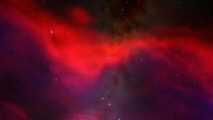 Universe filled with stars, nebula and galaxy