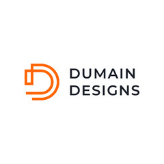 simple letter double D logo design