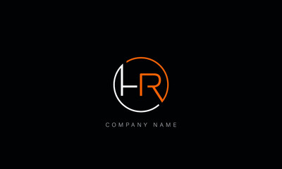 HR, RH Abstract Letters Logo Monogram