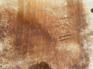 Rust stains on concrete floor for texture background