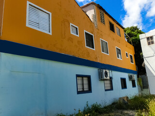 Fototapeta na wymiar Buildings in the center of Puerto Plata, Dominican Republic