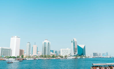 Fototapeta premium Middle eastern streets and buildings next to the river