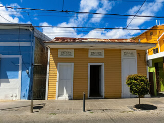 Fototapeta na wymiar Buildings in the center of Puerto Plata, Dominican Republic