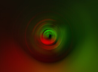green and red circular waves abstract background