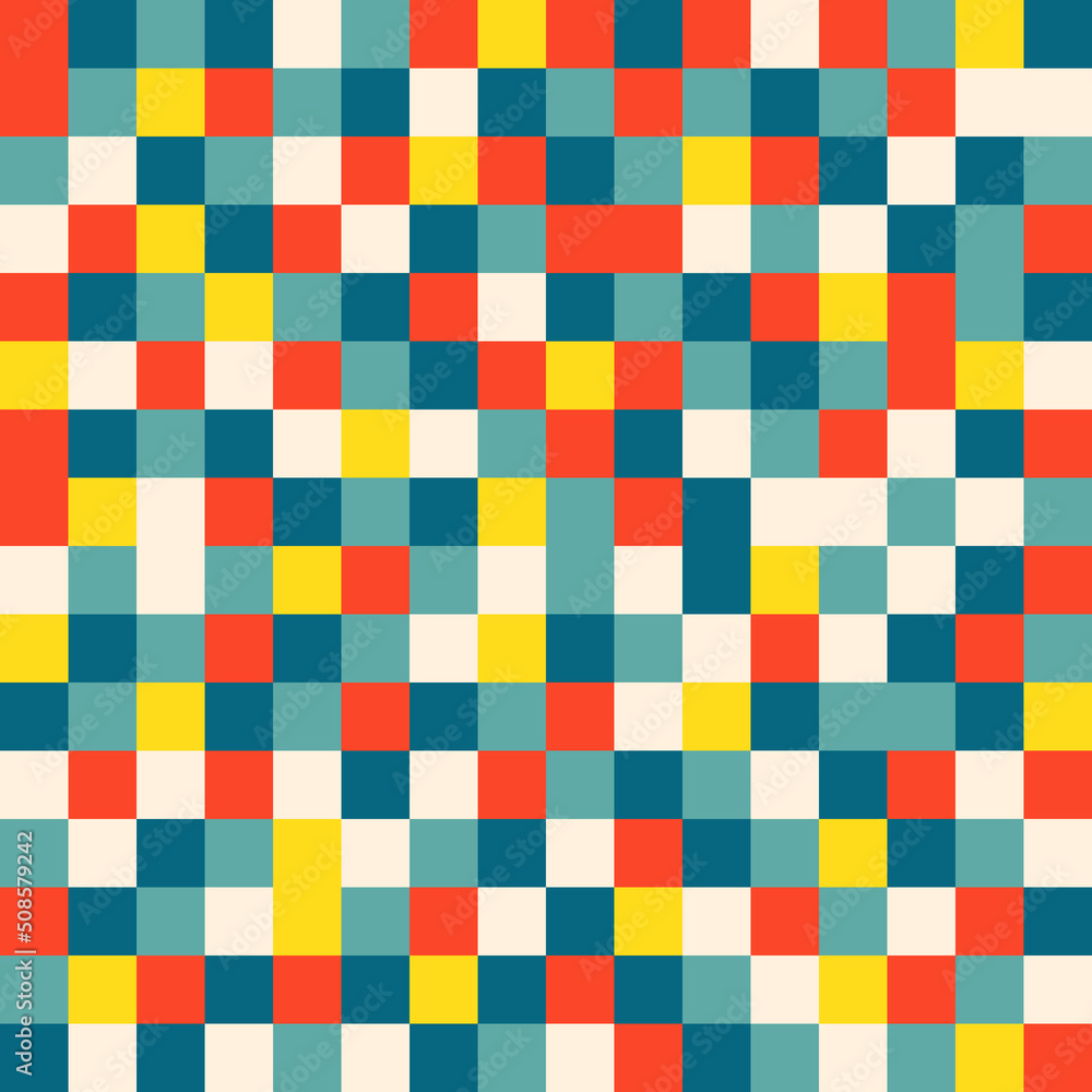 Poster multicolored pixels for the interior. can be seamless. the pattern is simple and interior. minimal p