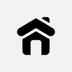 Home page icon in solid style about essentials, use for website mobile app presentation