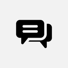 Chat icon in solid style about essentials, use for website mobile app presentation