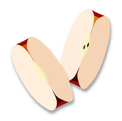 りんごの断面のベクター