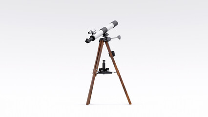  3D illustration of a white ventilator on a white background.