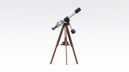  3D illustration of a white ventilator on a white background.