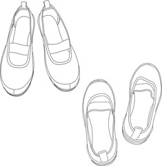 小学生の白い上履き