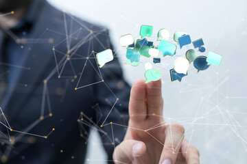 communication speak bubble digital concept