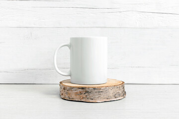 White ceramic mug mockup