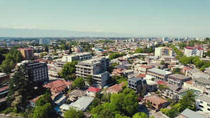 Fototapeta na wymiar panorama view of the city of Kutaisi in the Imereti region, Georgia. . High quality photo