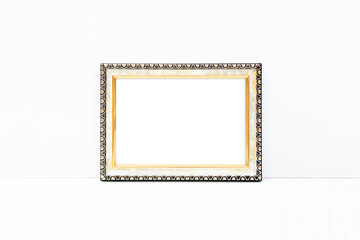 Horizontal vintage frame on a light background