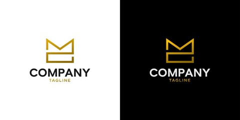 Modern and elegant letter MC initials logo design