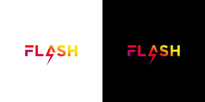 Modern and elegant flash logo design