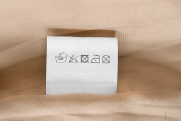Care instructions label