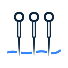 Acupuncture, needles icon. Simple editable vector illustration.