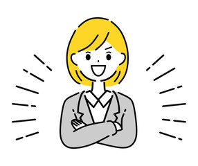 自信満々　ビジネスウーマン