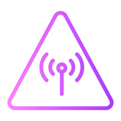 non ionizing radiation gradient icon