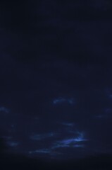 Fototapeta na wymiar Clouds in the night in France