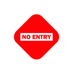 No entry sign icon. vector illustration