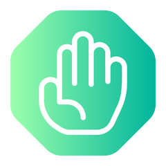 Obraz premium no passing gradient icon