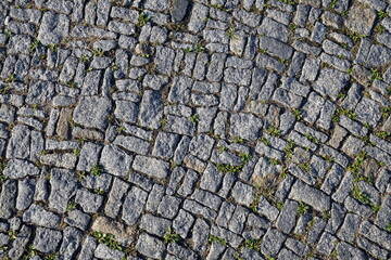 Stra&szlig;enpflaster, alt, antik, handbehauen