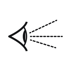 Isolated Vision Icon Symbol On Clean Background.