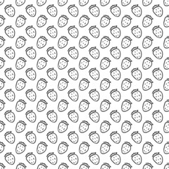 Seamless strawberries pattern. Doodle vector with strawberries icons. Vintage strawberries pattern