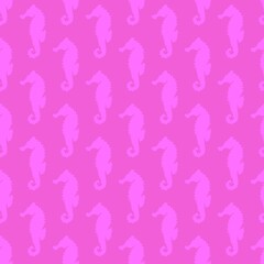 Summer seamless seahorse pattern for fabrics and kids and wrapping paper and textiles and gifts