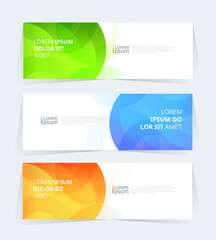 Geometric banner design with Vector presentation template.