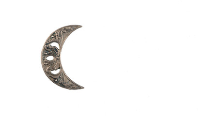 decorative vintage moon isolated on white background © serikbaib