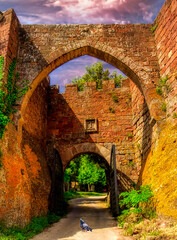Riudecanyes - entrada al Castell d'Escornalbou - Baix Camp