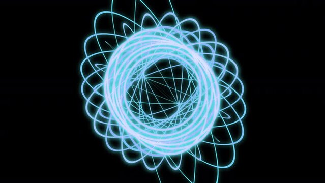 3D Streamline Mandala Color Changing VJ Loop 03 Animation Background 