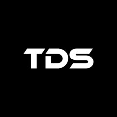 TDS letter logo design with black background in illustrator, vector logo modern alphabet font overlap style. calligraphy designs for logo, Poster, Invitation, etc.
